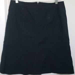 New York & Company Black Knee-Length A-Line Skirt
